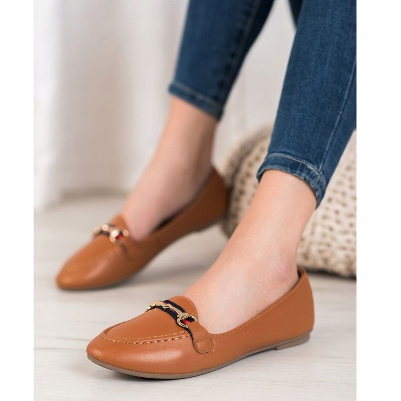 Clowse Lorzi la modă cu piele ecologică maro 1