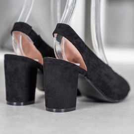 Pantofi eleganți pe un post VINCEZA negru 3