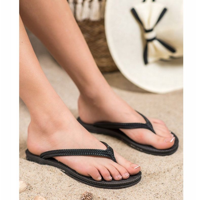 Flip-flops VINCEZA împletite negru 1