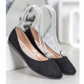 Balerini negri cu ornament VINCEZA negru 1