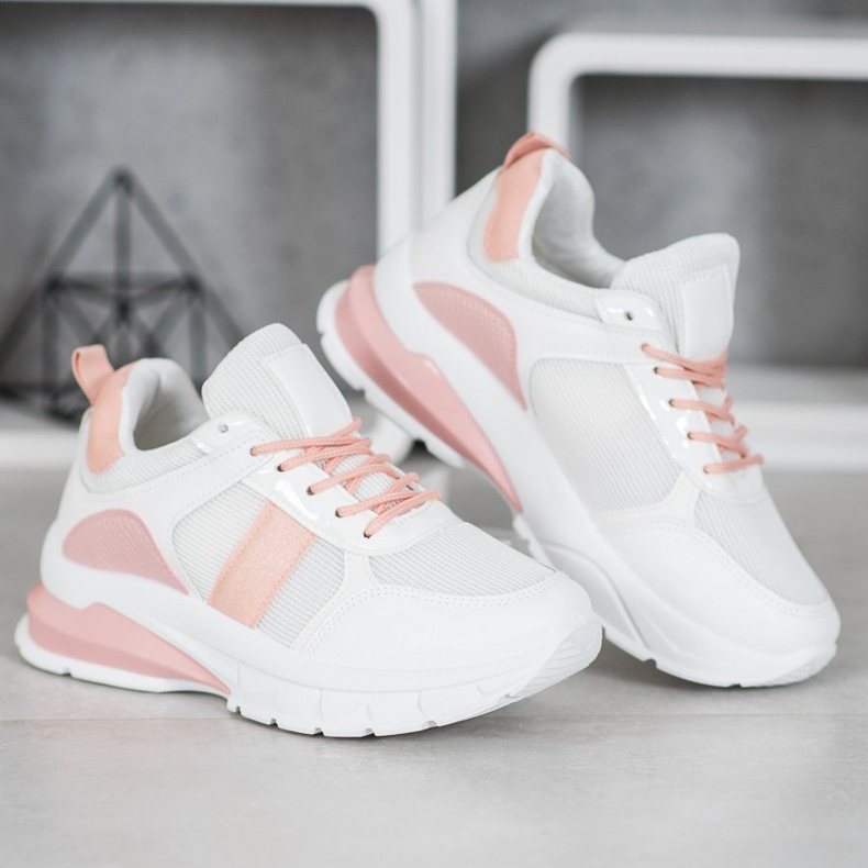 SHELOVET Adidași eleganți cu plasă alb 2 SHELOVET Adidași eleganți cu plasă alb 2