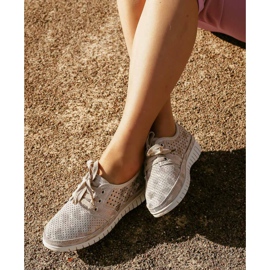 Kylie Pantofi din piele pe platformă multicolor gri 2