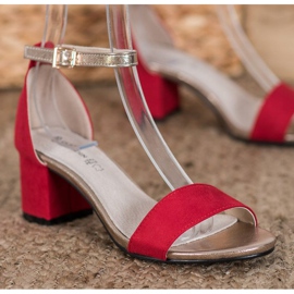 Goodin Sandale elegante pe un bar roșu galben 2