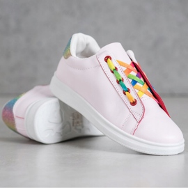 SHELOVET Pantofi sport la modă roz multicolor 1