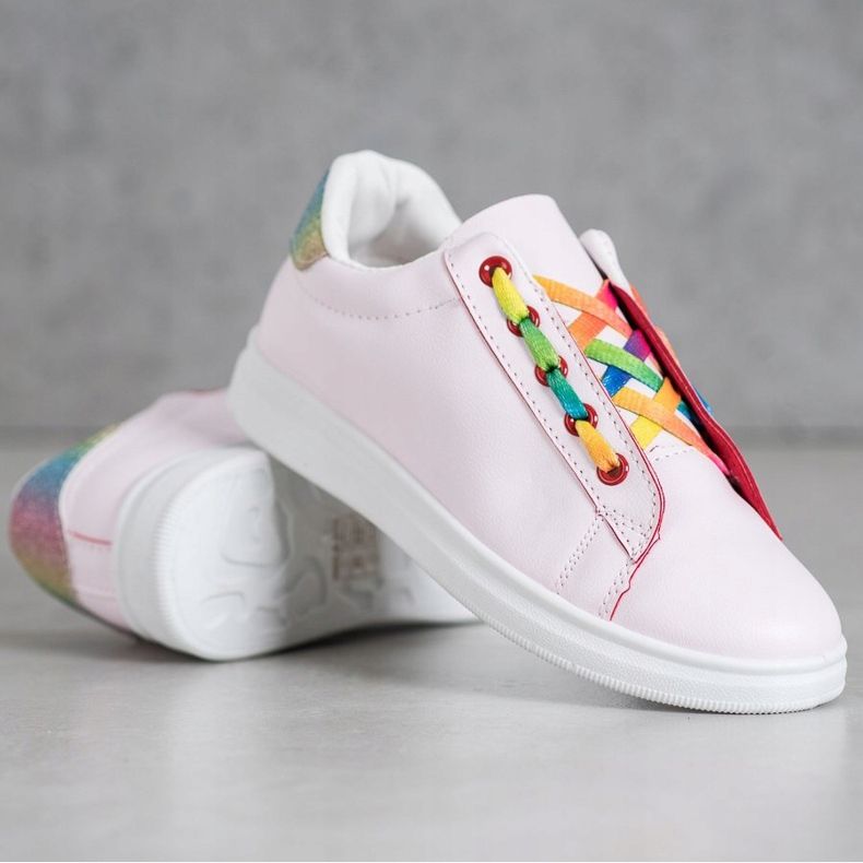 SHELOVET Pantofi sport la modă roz multicolor 1