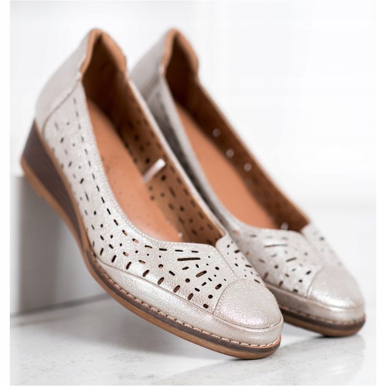 Pompe pe pană VINCEZA argint gri 1