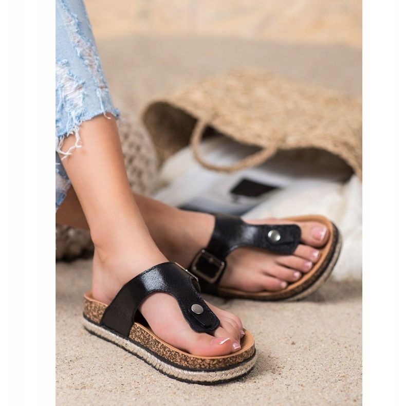 Flip-flops pe platforma VINCEZA negru 1