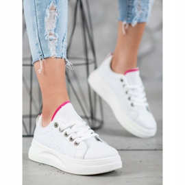 SHELOVET Adidași la modă pe platformă alb 2
