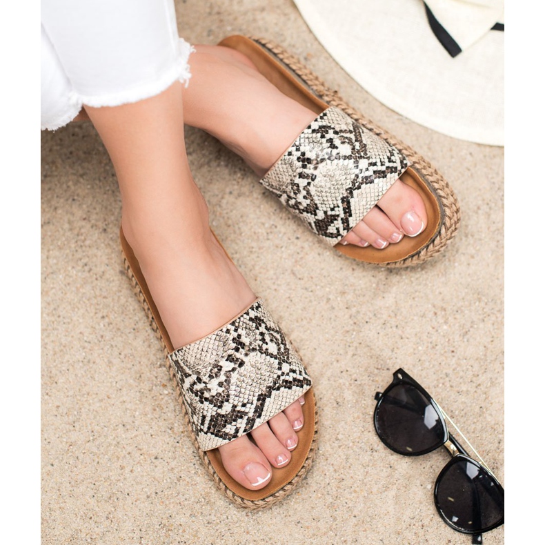 Comer Papuci casual pe platformă multicolor 1