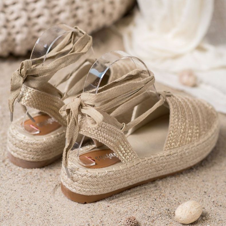 Seastar Sandale Espadrilles Legate de aur 2