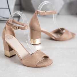 Filippo Sandale Cu Toc Decorativ maro 1