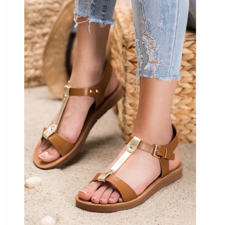 Filippo Sandale confortabile maro de aur 1 Filippo Sandale confortabile maro de aur 1