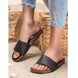 Filippo Papuci negri cu sclipici negru 2 Filippo Papuci negri cu sclipici negru 2