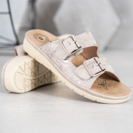 Evento Papuci confortabili din piele ecologică gri 2 Evento Papuci confortabili din piele ecologică gri 2