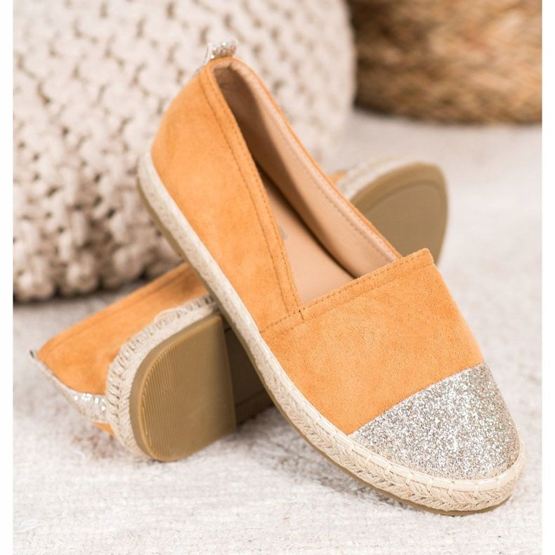 Seastar Espadrile Cu Sclipici portocale galben 2 Seastar Espadrile Cu Sclipici portocale galben 2