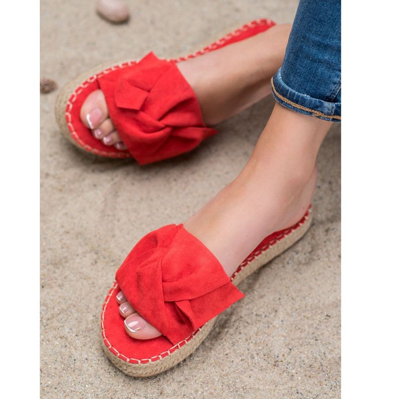 Seastar Espadrile din piele de căprioară roșu 2