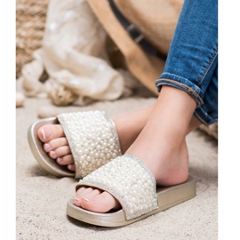 Seastar Papuci eleganti cu perle de aur 1 Seastar Papuci eleganti cu perle de aur 1