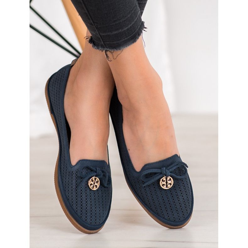 Balerini elegante VINCEZA albastru marin 2