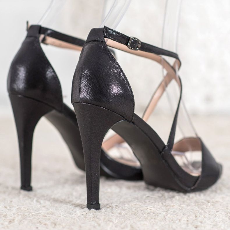 Vinceza Tocuri înalte negre sexy negru 1