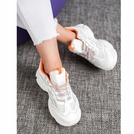 SHELOVET Adidași cu dantelă alb 1