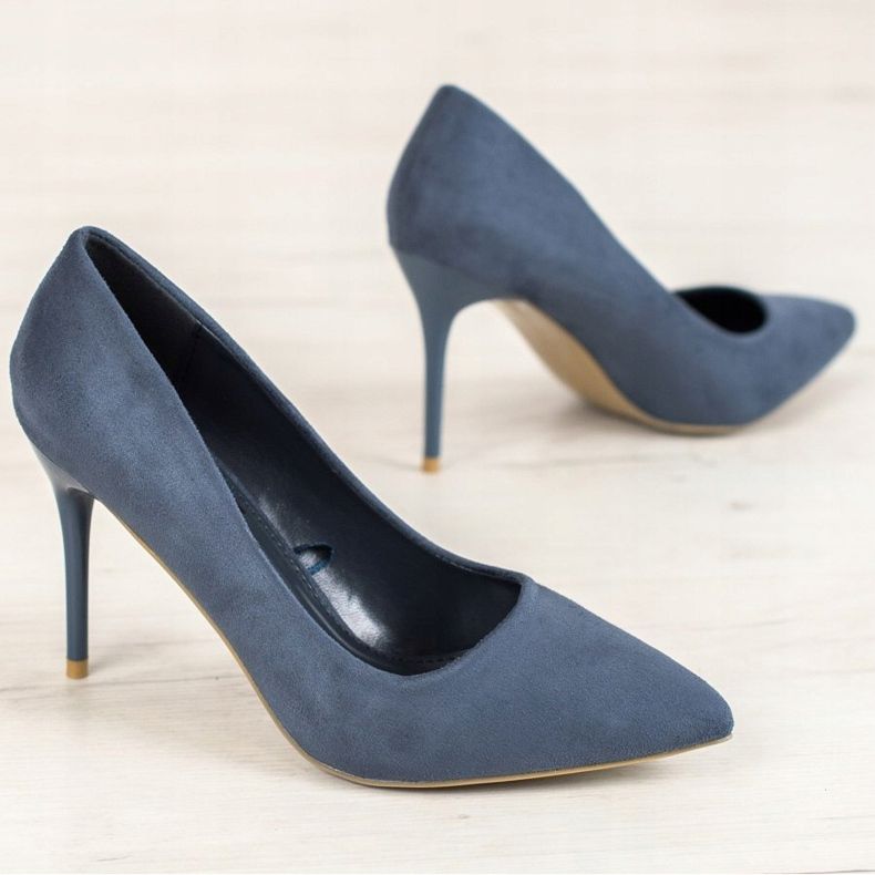 SHELOVET Tocuri înalte albastre bleumarin albastru 2