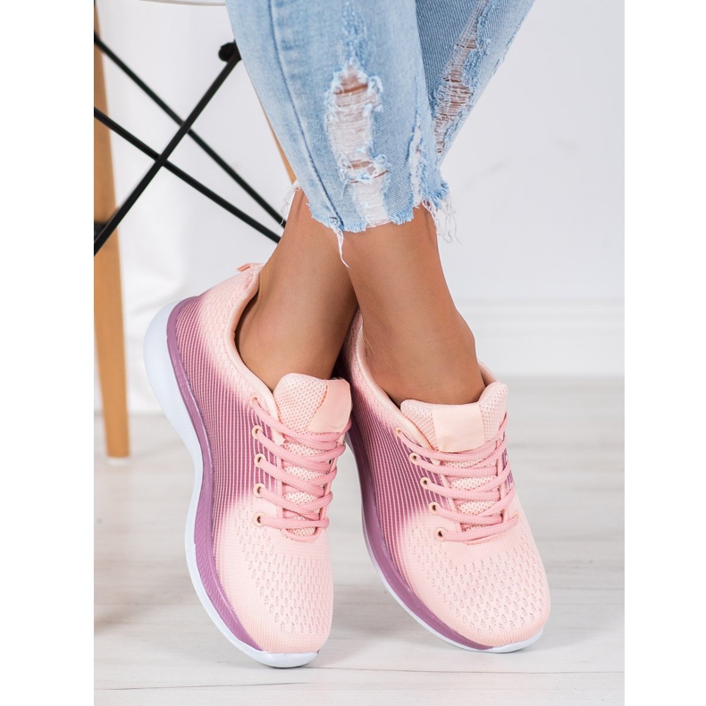 Bona Adidași sportivi ușori violet portocale 1