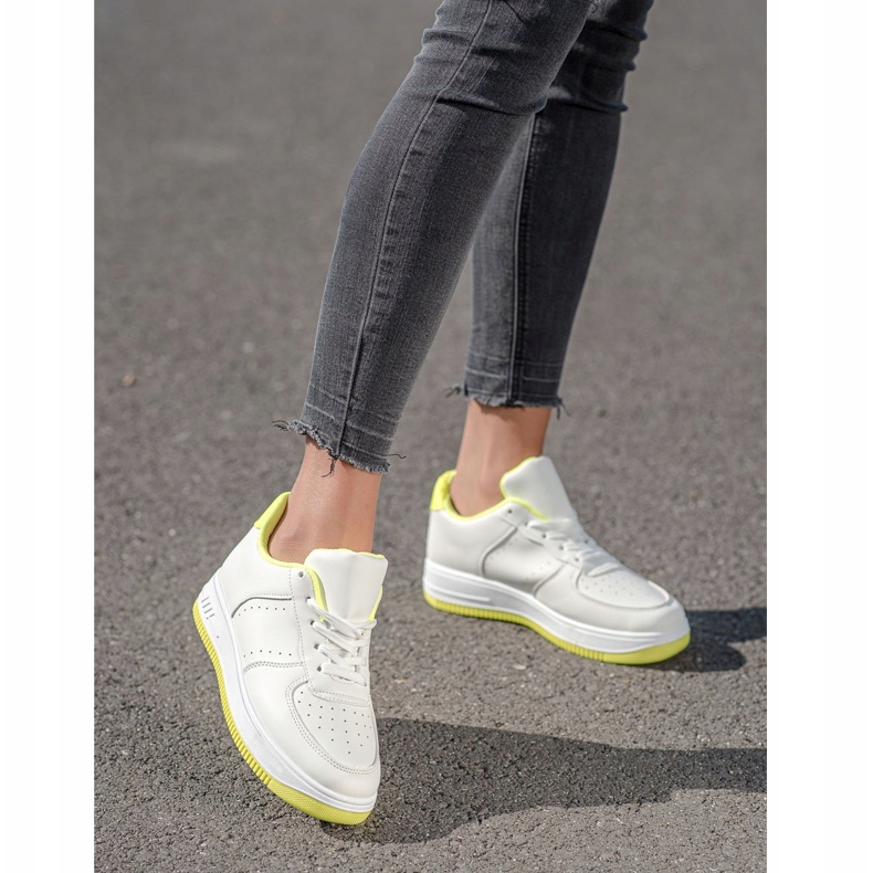 SHELOVET Adidași pe platformă alb 1