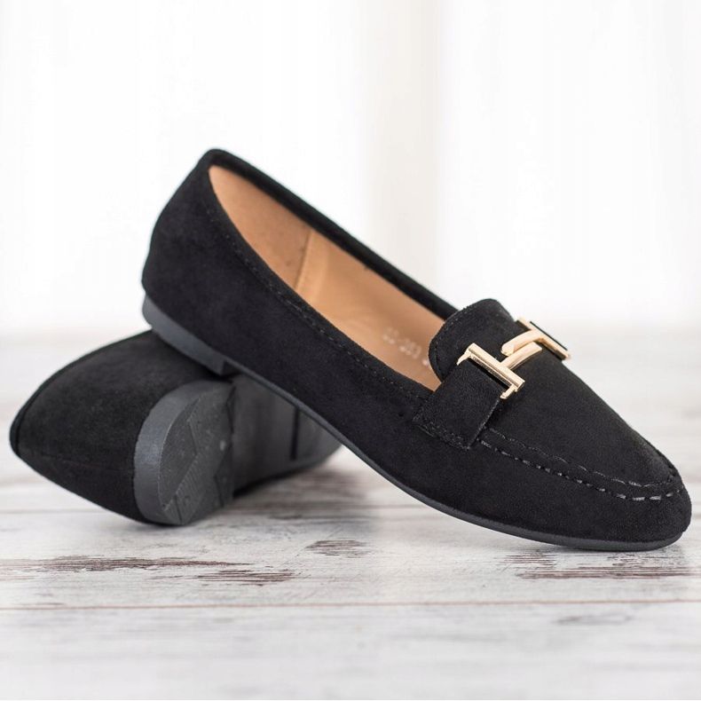 Anesia Paris Mocasini eleganți negru 1