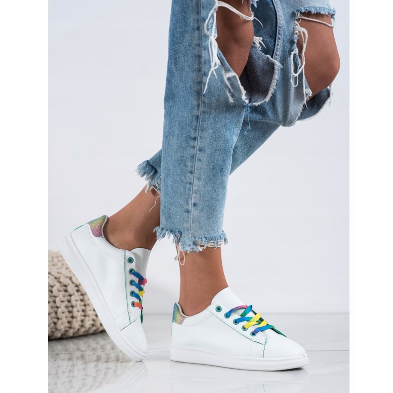 SHELOVET Pantofi sport la modă alb multicolor 2