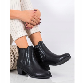 Ideal Shoes Cizme Slip-On clasice negru 2