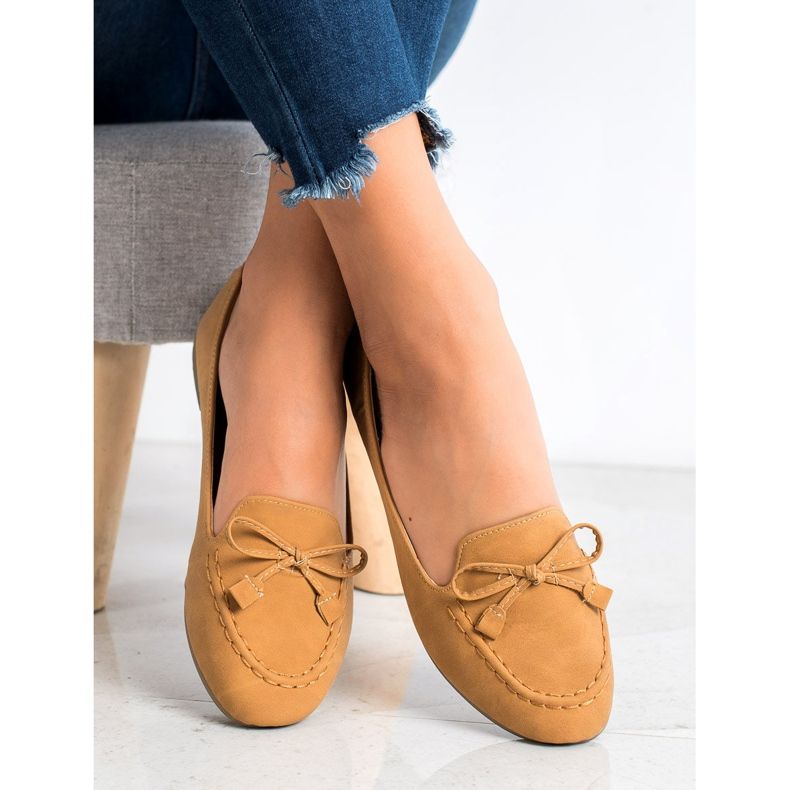 Nio Nio Mocasini confortabili pentru cămile maro multicolor 1