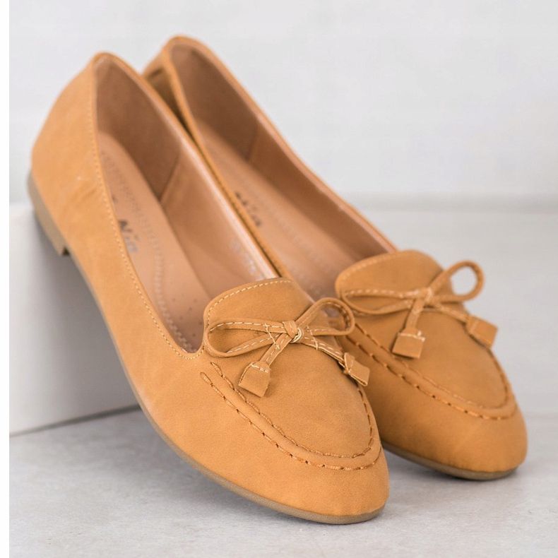 Nio Nio Mocasini confortabili pentru cămile maro multicolor 2