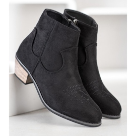 Best Shoes Ghete pe un post scăzut negru 1