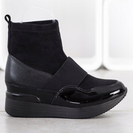 SHELOVET Cizme slip-on de modă negru 1
