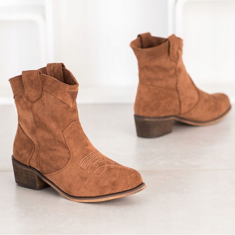 Queentina Confortul unei cizme de cowboy cu izolație maro 2