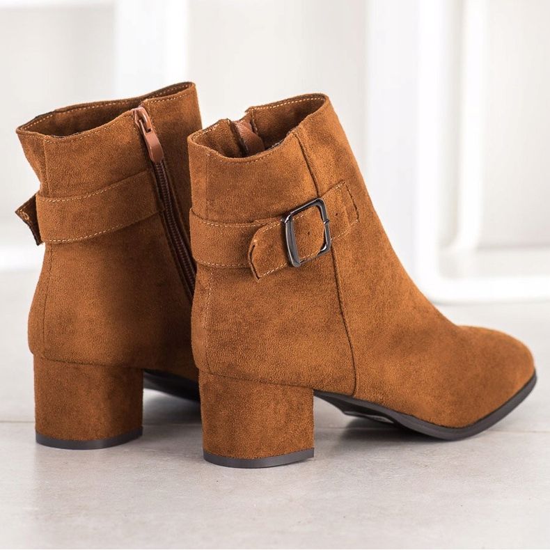 Sabatina Cizme de cămilă cu cataramă maro multicolor 1