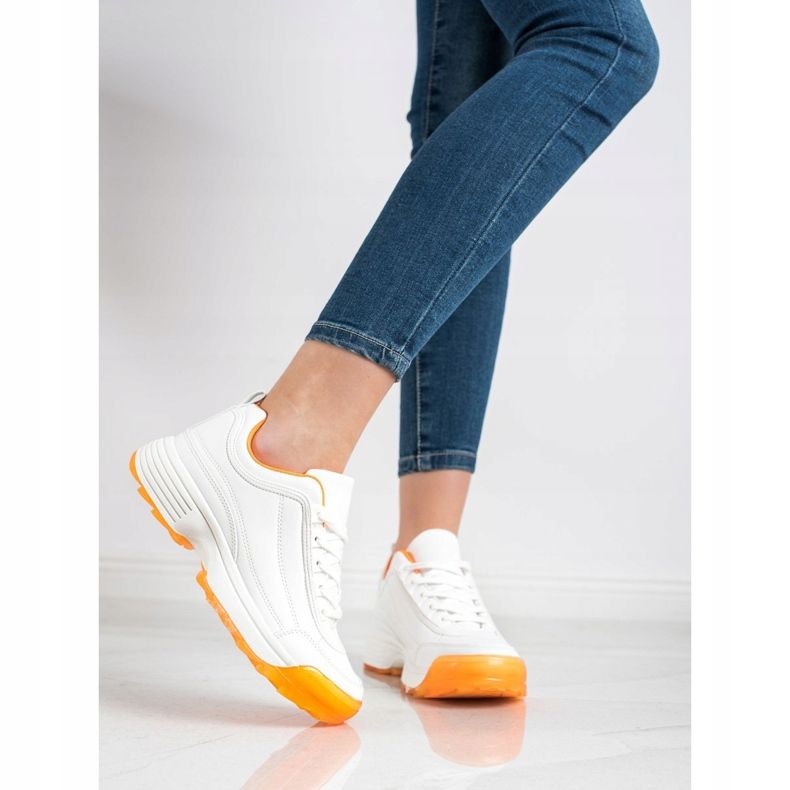 Kylie Adidași la modă alb portocale 1