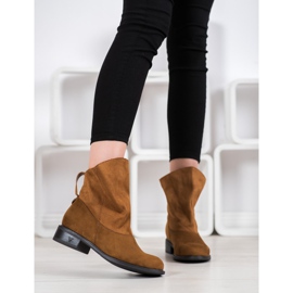 Weide Cizme cu partea superioară largă maro galben 1