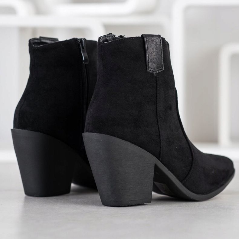 Small Swan Cizme la modă în Spitz negru 1