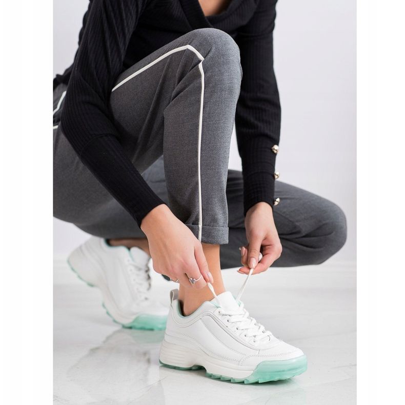 Kylie Adidași la modă alb verde 1