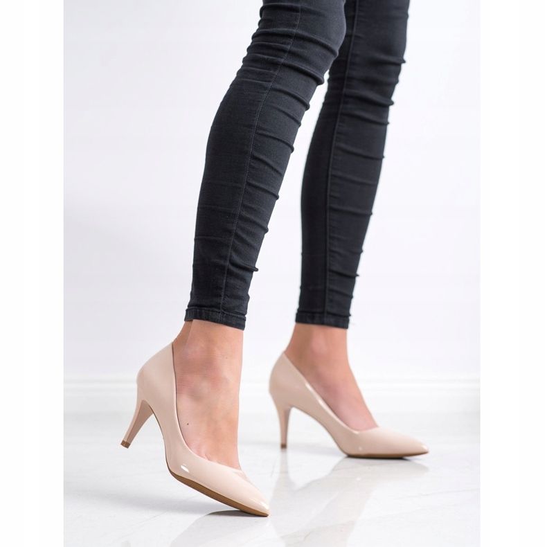 Goodin Pompe clasice lăcuite bej 1