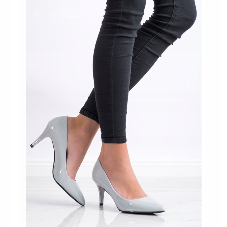 Goodin Pompe clasice lăcuite gri 1