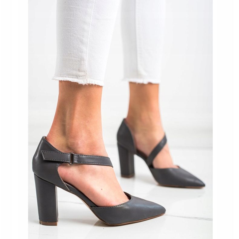 Sabatina Pompe din grafit cu piele ecologică multicolor 2