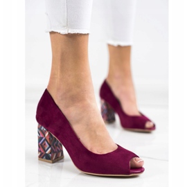 Sabatina Pompe cu toc modelat violet 1