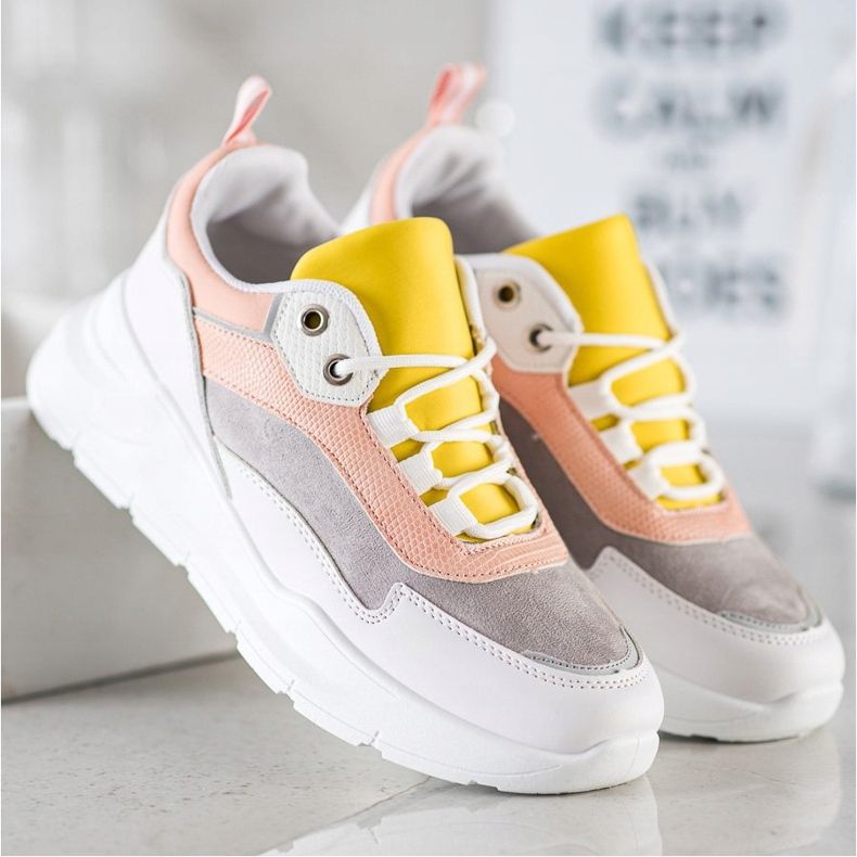 SHELOVET Adidași cu șiret elegant multicolor 2