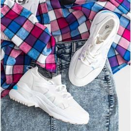 SHELOVET Adidași de primăvară cu efect Holo alb 1