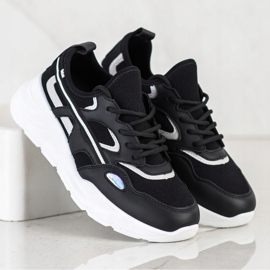 SHELOVET Adidași negri casual negru 2