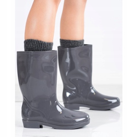 SHELOVET Wellies High Shiny gri 1