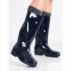 SHELOVET Galosuri cu luciu ridicat albastru marin 1