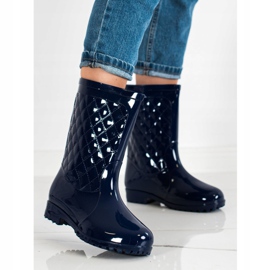 Bona Welly matlasat Wellies albastru marin 1